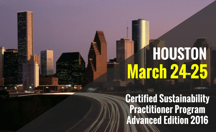 Leading speakers from NASA JSC in the new advanced Certified Sustainability Practitioner Program in Houston, TX